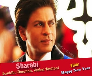 Sharabi Lyrics from Happy New Year